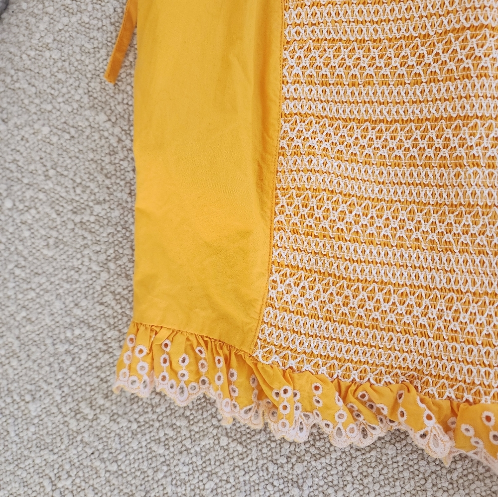 Tanya Taylor Randy Smocked Top🤍 - Picture 3 of 7